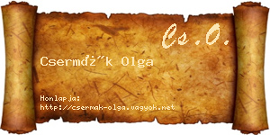 Csermák Olga névjegykártya